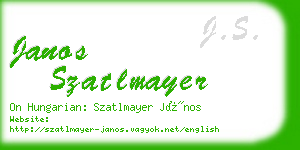 janos szatlmayer business card